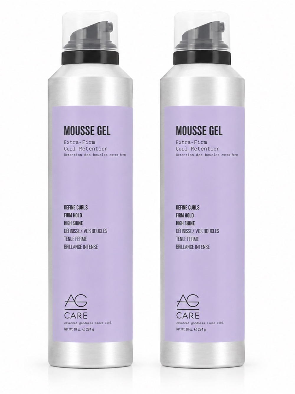 AG Care Mousse Gel Extra-Firm Curl Retention Styling Foam 10 oz Lot of 2